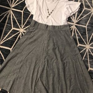 Midi Gray Circle Skirt
